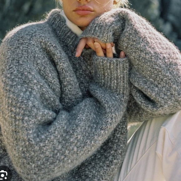OZMA Sweaters - Ozma Gia Hand Knit Alpaca Sweater in Shrub